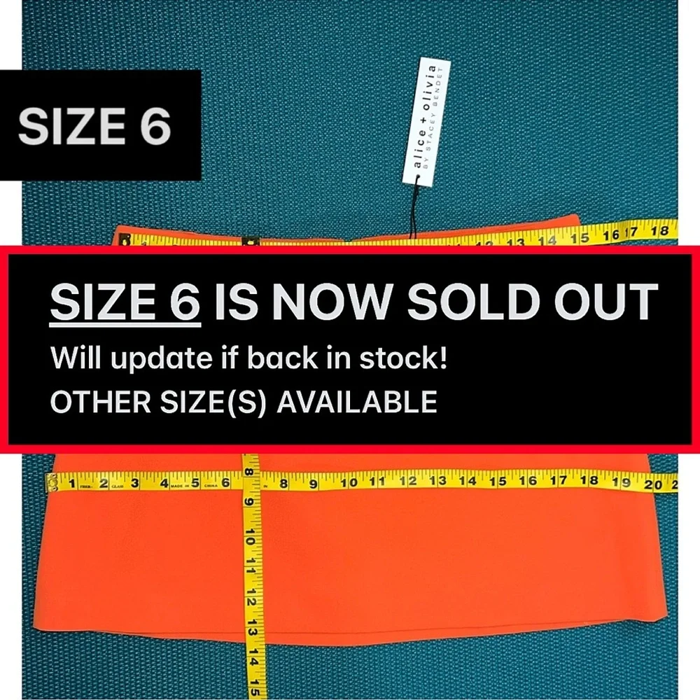 Alice + Olivia Rubi Orange Micro Mini Skirt